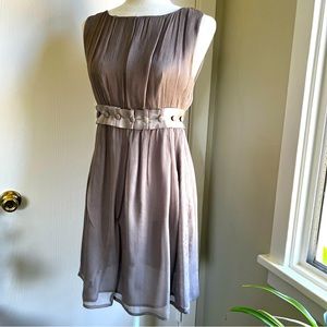 Amazing taupe silk dress
